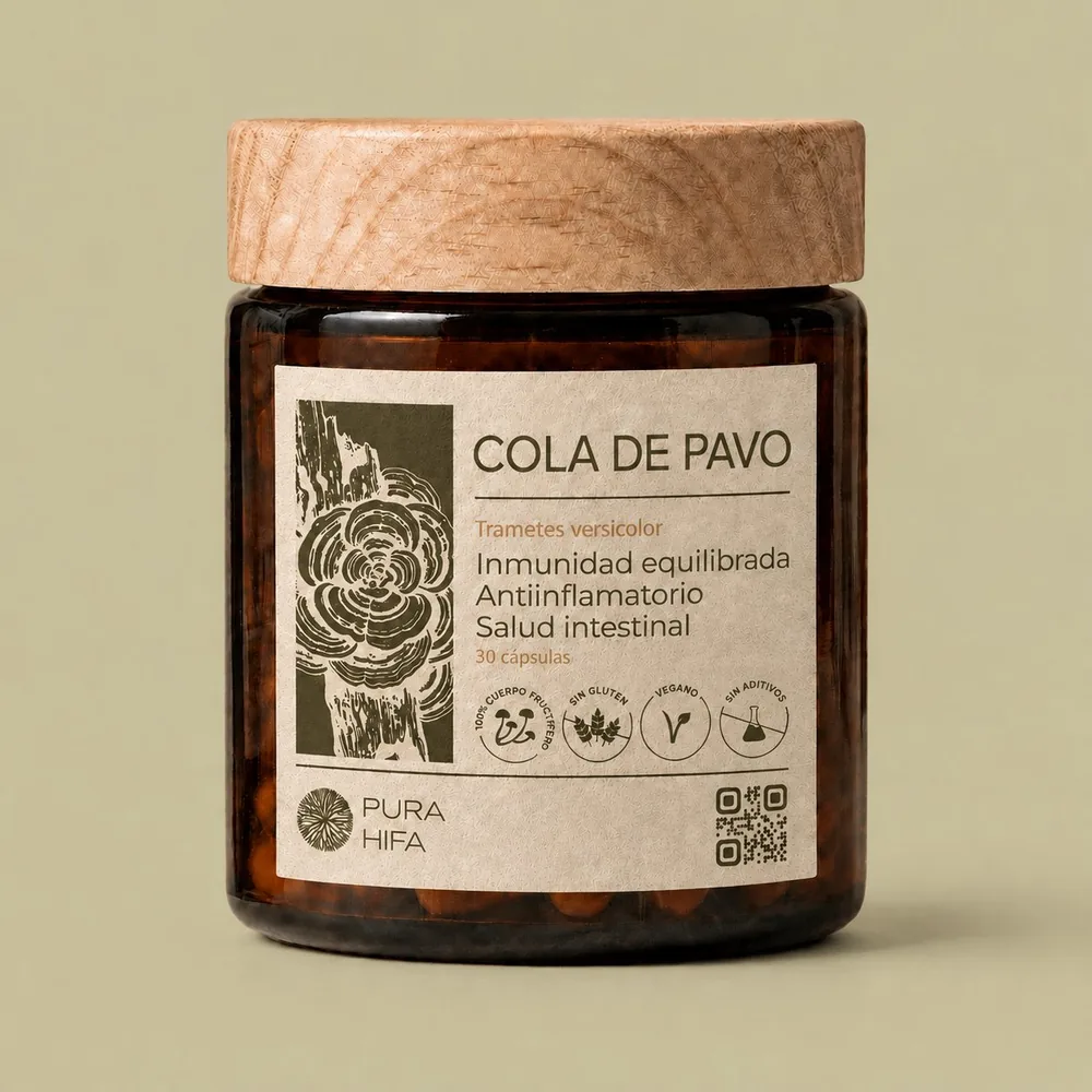 Frasco ámbar de Cola de Pavo Pura Hifa