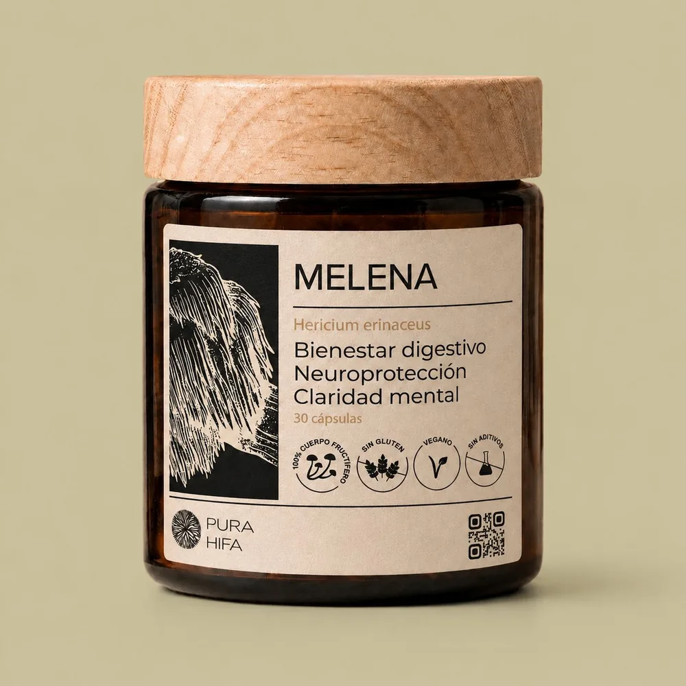 Frasco ámbar de Melena de León Pura Hifa
